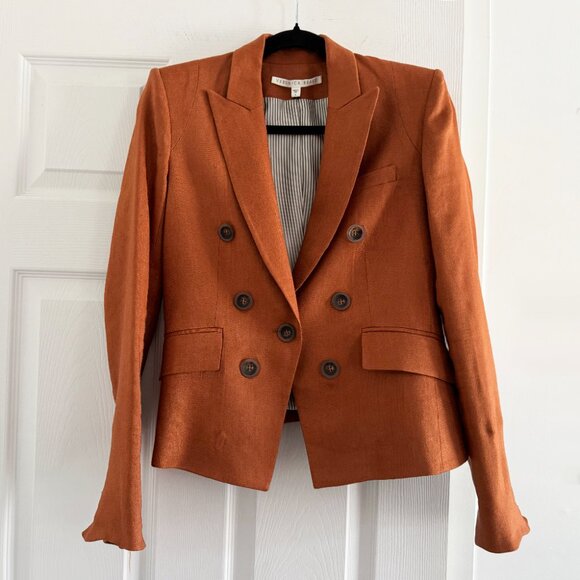 Veronica Beard "Diego" Dickey Blazer in Terracotta, size 4 - Picture 10 of 11